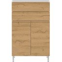 Valge madal vannitoakapp tammepuust 60x97 cm Torrance - Germania