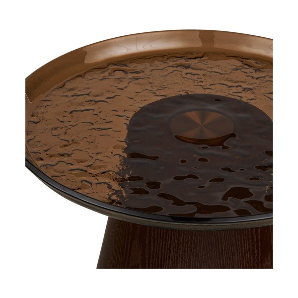 Ümmargune abilaud klaasist pealispinnaga ø 50 cm Orvieto - House Nordic-image-4