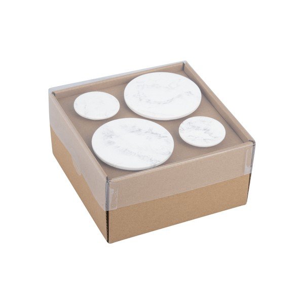 4 valge konksu komplekt Marmor - PT LIVING-image-2