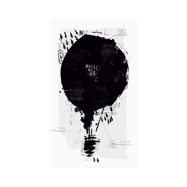 Obraz Black&White Baloon, 41 x 70 cm
