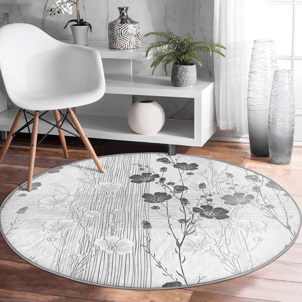 Hall pestav ümmargune vaip, sobitub robottolmuimejaga ø 80 cm Comfort - Mila Home-image-3