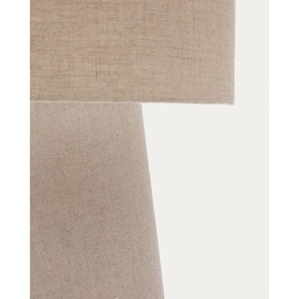 Hallikasbeež lauavalgusti tekstiilist varjuga (kõrgus 35 cm) Algaida - Kave Home-image-3