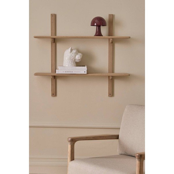 90 cm hele naturaalsest tammest riiul Albin - Ellos Home-image-1