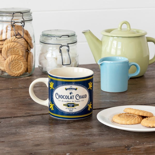 Tumesinine-kreem keraamiline kruus 350 ml Chocolat Chaud - Rex London-image-1