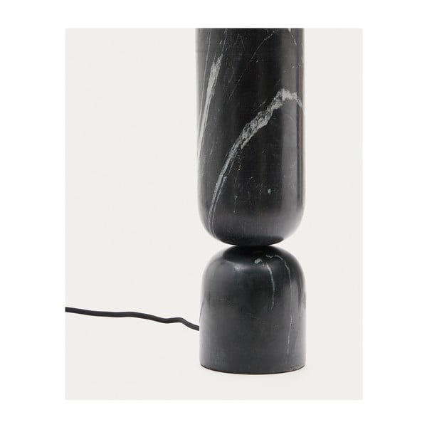 Must marmorist lauavalgusti tekstiilist varjuga (kõrgus 57 cm) Vex - Kave Home-image-4