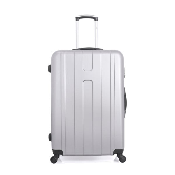 Cestovní kufr ve stříbrné barvě na kolečkách Hero Ioulia, 97 l