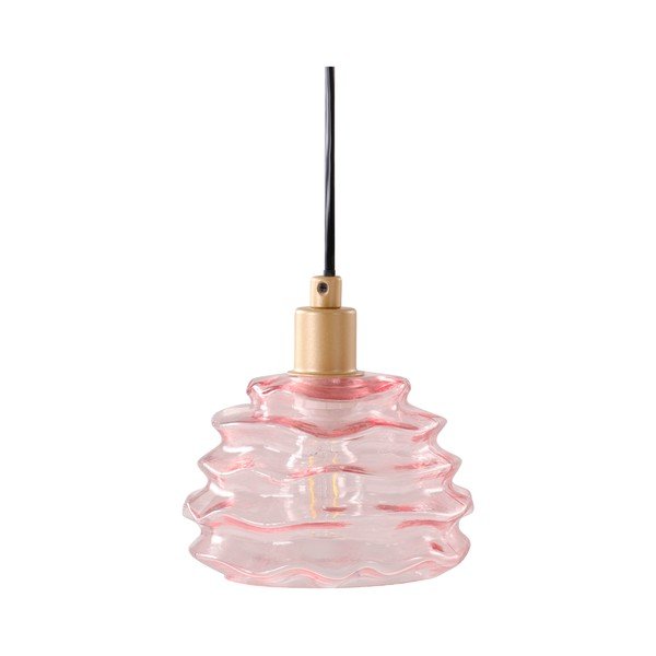 Roosa klaasist ripplamp ø 15 cm Fall - Jotex