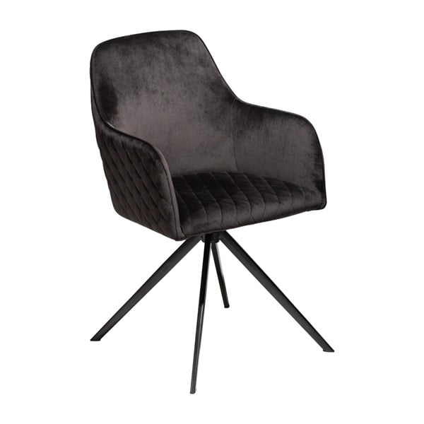 Černá jídelní židle s područkami DAN–FORM Denmark Twine Velvet