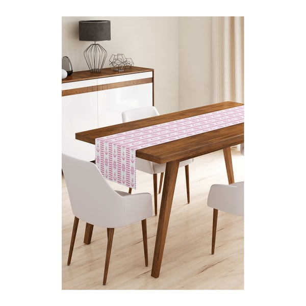 Běhoun na stůl z mikrovlákna Minimalist Cushion Covers Pink Navy, 45 x 145 cm