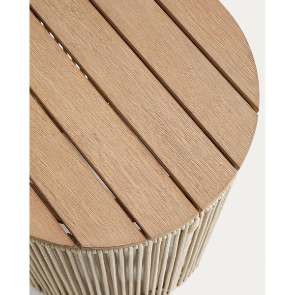 Ümmargune aialaud akaatsiaplaadiga ø 40 cm Dandara - Kave Home-image-4