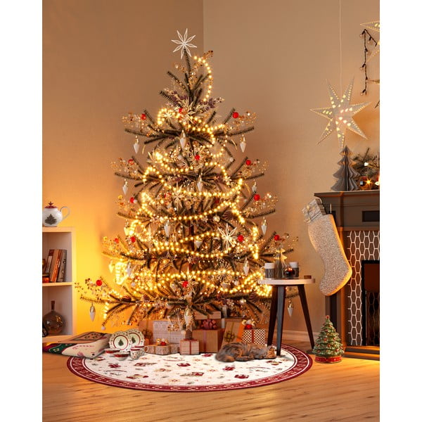 Punane jõulumotiividega ümmargune puuvillaseguga vaip ø 160 cm Toy's Delight Red Christmas – Villeroy&Boch-image-1