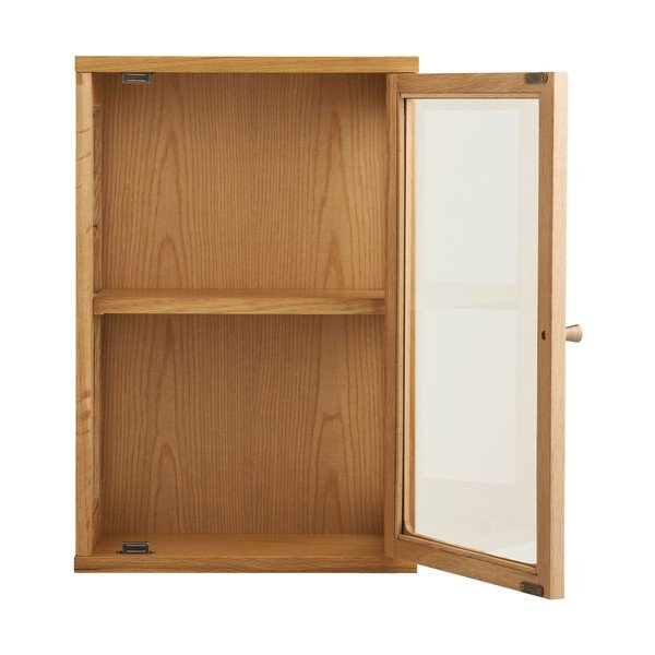 Looduslikus värvitoonis rippuv vitriinkapp 40x60x20 cm Zamora - House Nordic-image-3