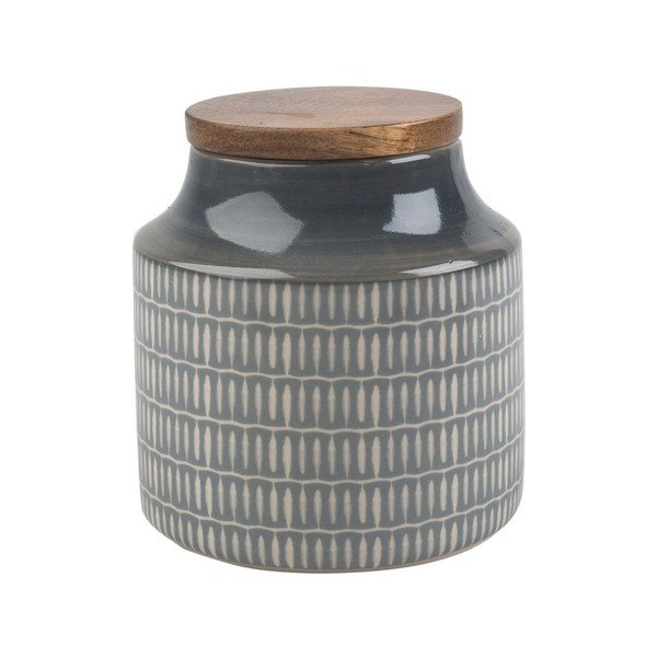 Šedá keramická dóza s víčkem Creative Tops, 450 ml