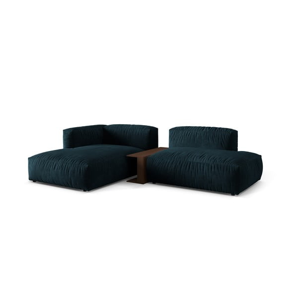 Tumesinine bukleekangast modulaarne nurgadiivan (vasak nurk) Martina - Micadoni Home-image-1