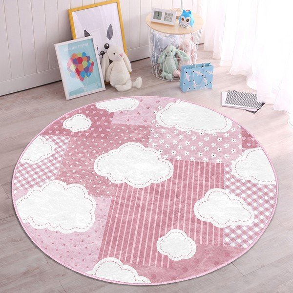 Roosa laste vaip ø 100 cm Comfort - Mila Home-image-4