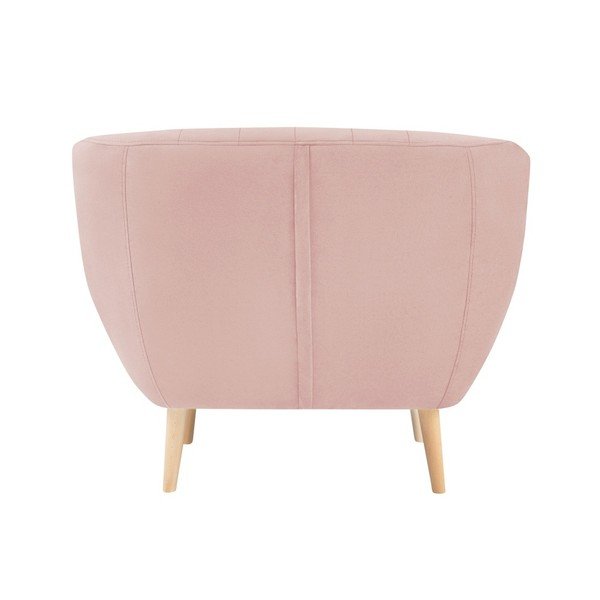 Světle růžové sametové křeslo Mazzini Sofas Sardaigne-image-4