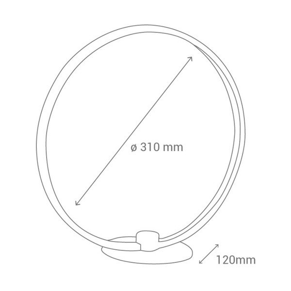 Valge ovaalne laualamp raamitud - SULION-image-2
