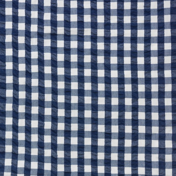 Valge ja tumesinine krepp voodipesu üheinimesevoodile 140x200 cm Bæk&Bølge - JUNA-image-4