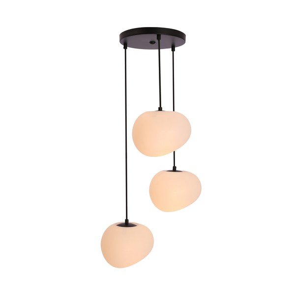 Must-valge rippvalgusti ø 42 cm Stones - Candellux Lighting-image-4