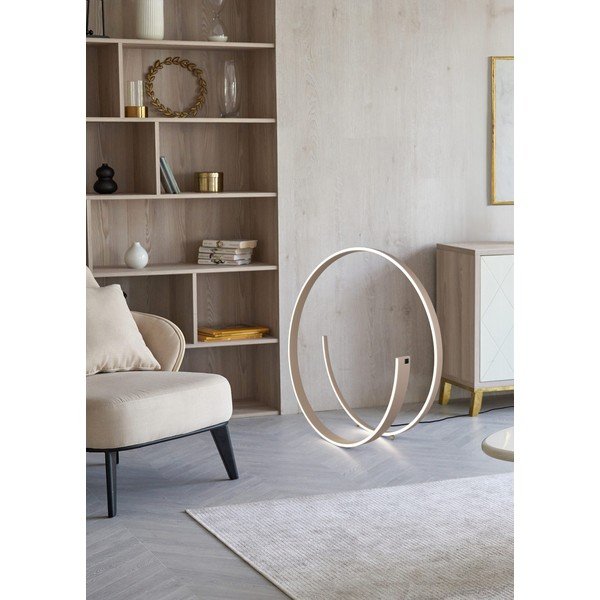 Hall LED põrandavalgusti hääljuhtimise/mobiilirakenduse juhtimisega, metallist varjuga (kõrgus 75 cm) Cinardi - CINQUE-image-1