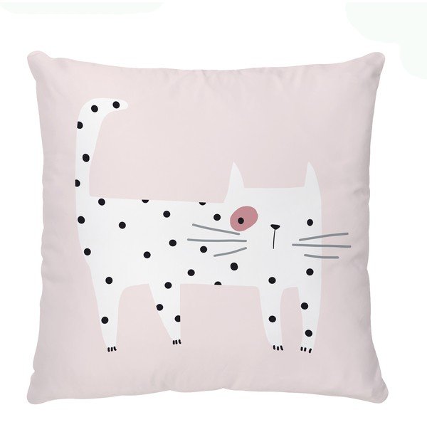 Puuvillasatiinist laste padi 45x45 cm Meow Meow - Butter Kings-image-2