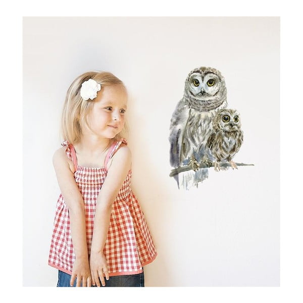 Nástěnná znovu snímatelná samolepka Chocovenyl Owls