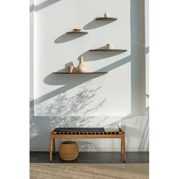 Pruun tammepuidust  riiul 100 cm Mu - Gazzda-image-4