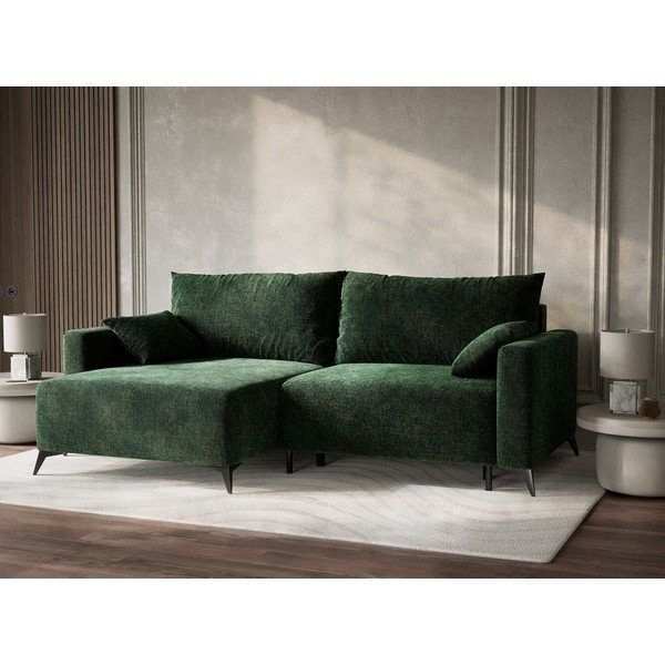 Tumeroheline šenilldiivanvoodi/panipaigaga nurgadiivan (vasak nurk/diivanvoodiga) Leon - Maison de Rêve-image-4