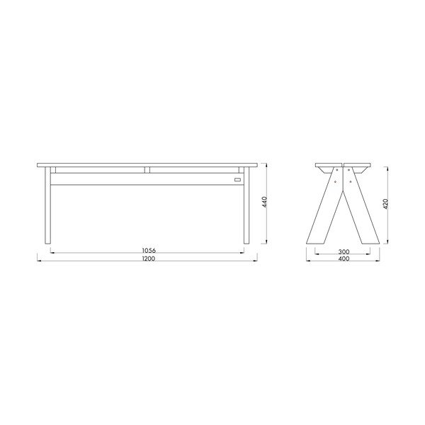 Sinine puidust aiapink Navo - noo.ma-image-3