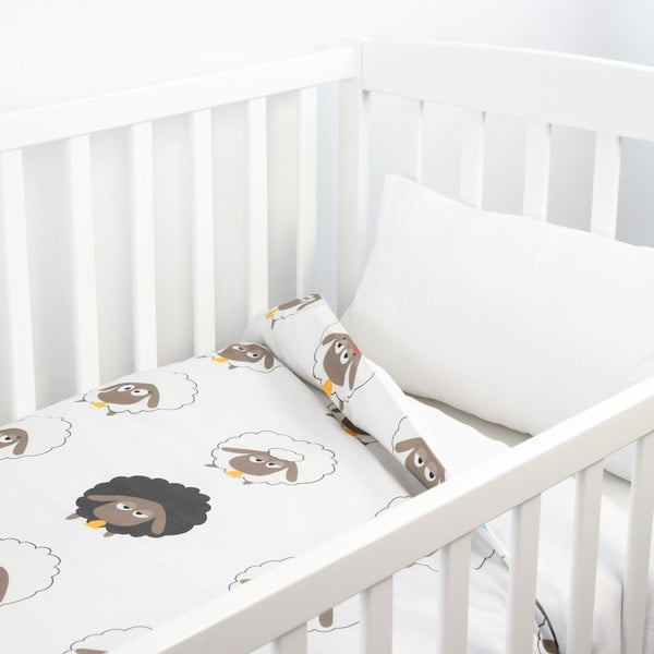 Dětský přehoz a povlak na polštář Baleno Little Sheep, 120 x 180 cm-image-1
