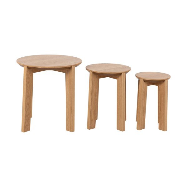 Ümmargused hoiulaudade komplekt 3 tammes ø 50 cm Maxime - Actona-image-4
