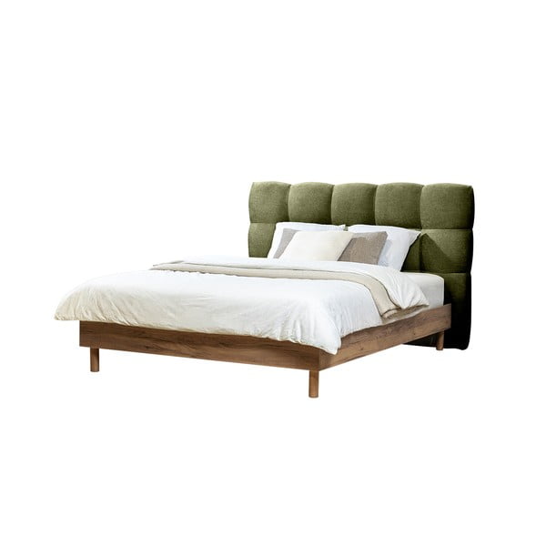 Roheline polsterdatud kaheinimesevoodi koos voodipõhjaga 180x200 cm Kumo - Bobochic Paris