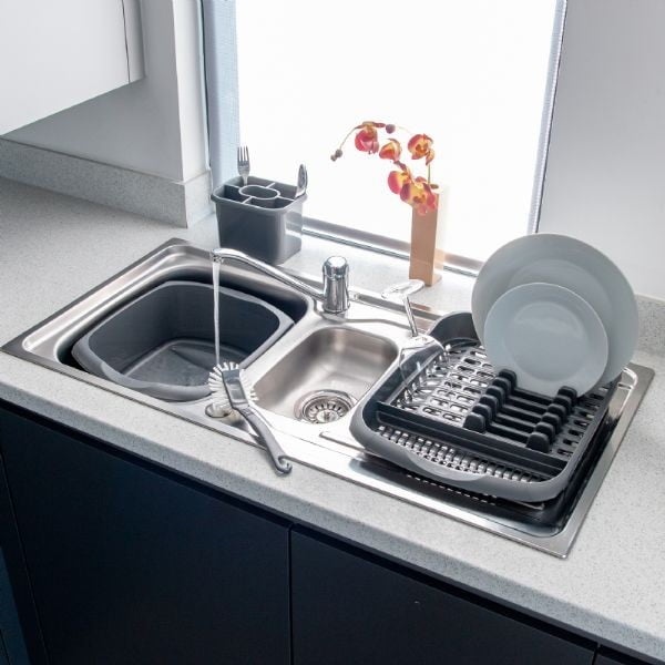 Telliskivipunane ruudukujuline plastmassist lavor , 38 x 32 x 14 cm - Addis-image-1