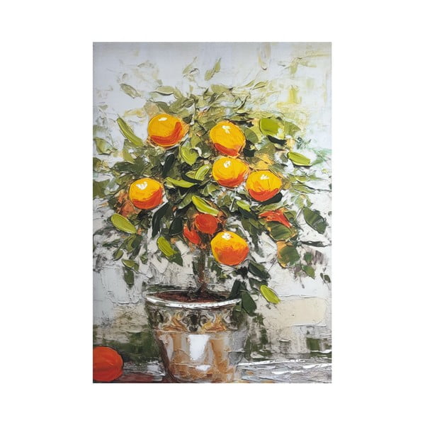 Käsitsi maalitud elementidega maal 70x100 cm Oranges - Styler