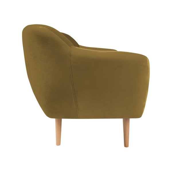 Hořčicově žlutá dvoumístná pohovka Mazzini Sofas Benito-image-3