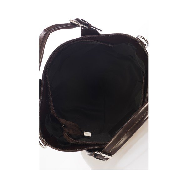 Hnědá kožená kabelka Massimo Castelli Valeria-image-1