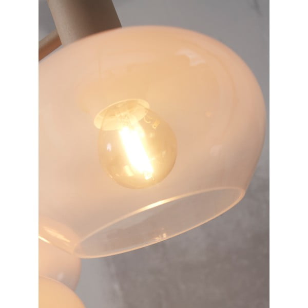 Valge rippvalgusti klaasist varjuga ø 43 cm Bologna - it's about RoMi-image-2