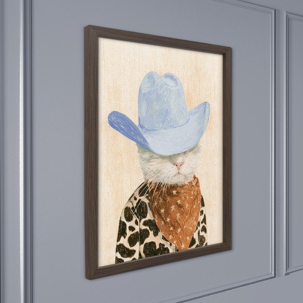 Trükitud pilt raamiga 30x40 cm Howdy Cat - Styler-image-1