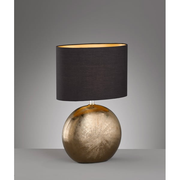 Must-pronksivärvi keraamiline lauavalgusti tekstiilist varjuga (kõrgus 53 cm) Foro - Fischer & Honsel-image-1