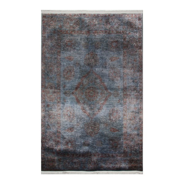 Modrošedý běhoun Eco Rugs Diane, 75 x 300 cm