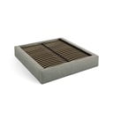 Roheline polsterdatud kaheinimesevoodi koos panipaiga ja voodipõhjaga 200x200 cm Simon - Micadoni