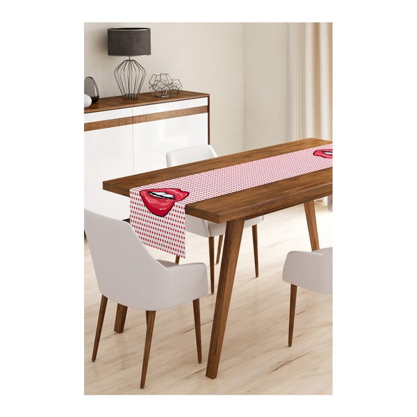 Běhoun na stůl z mikrovlákna Minimalist Cushion Covers Vector Kiss, 45 x 145 cm