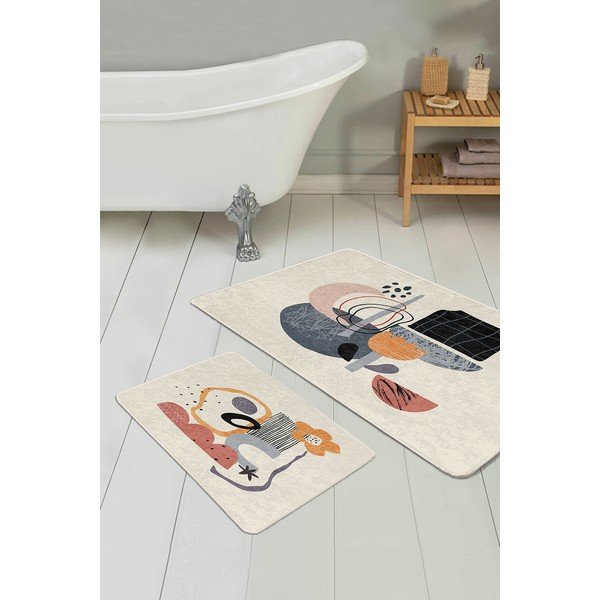 Beežid sametist vannitoamatid 2tk komplektis 60x100 cm - Mila Home-image-1