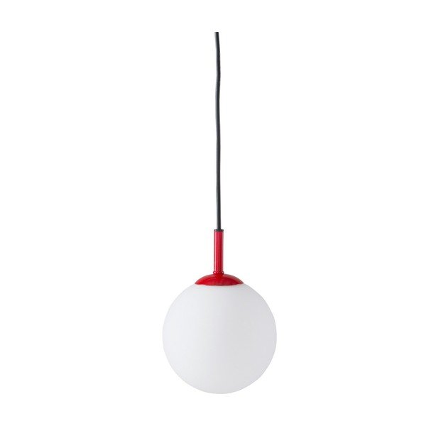 Punane/valge klaasist ripplamp ø 13 cm Ekman - Jotex