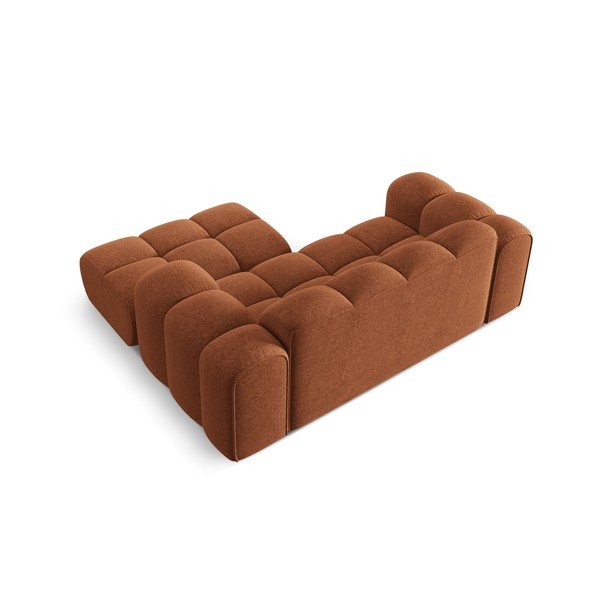 Terrakottapunane šenillist nurgadiivan (parem nurk) Treno - Cosmopolitan Design-image-3