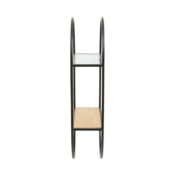 Must/naturaalse värvi astmeline metallriiul 35 cm Mataram - Premier Housewares-image-4