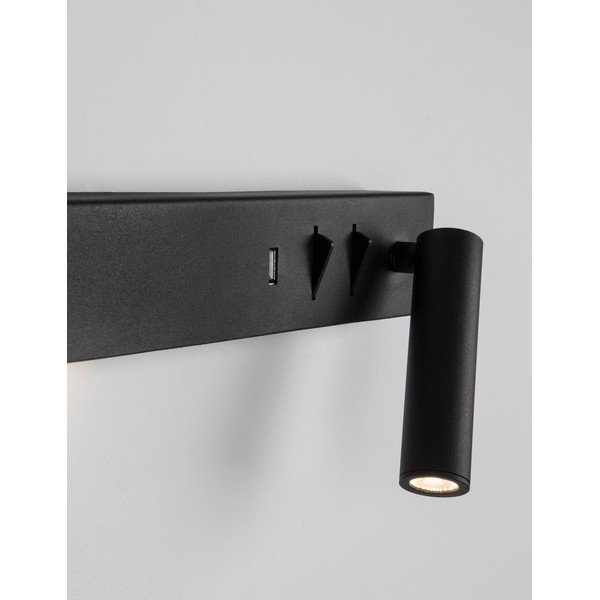 Matt must metallist LED-seinalamp painduva konstruktsiooniga/USB-pordiga Vida - Nova Luce-image-1