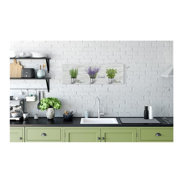 Lõuendmaal ravimtaimed, 27 x 75 cm Shabby - Styler-image-1