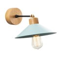 Türkiis-puiduvärvi seinavalgusti ø 24 cm Manavgat - Opviq lights
