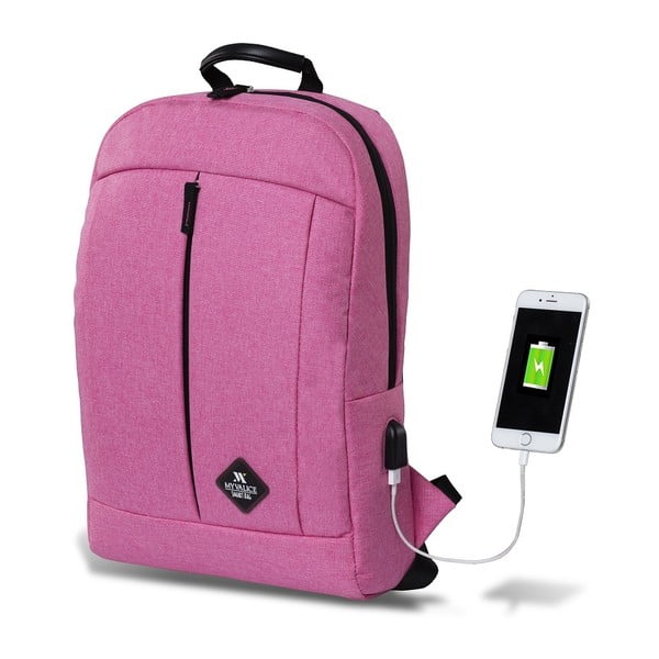 Fuksiat värvi USB-portiga seljakott My Valice GALAXY Smart Bag - Myvalice